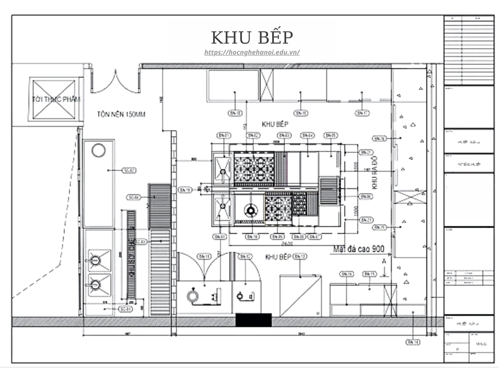 Bản vẽ thiết kế bếp thuộc bản vẽ nào trong xây dựng?